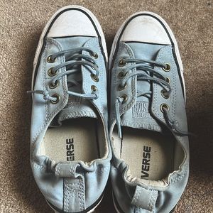 Slate bluish/grey slip on low converse sneaker